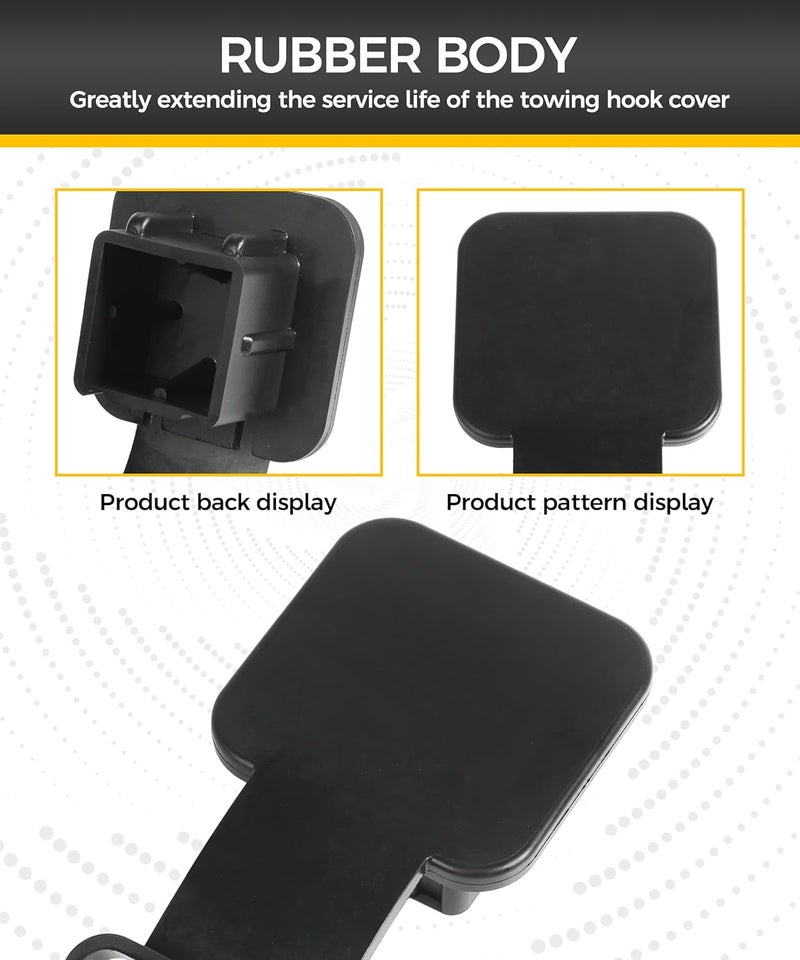 UBOG Hitch Cover,Car Accessories Trailer Hitch Covers,Tow Hitch Covers,2 Inch Receiver Hitch Cover,Rubber Heavy Duty Trailer Hitch Tube Cover Plug,Suitable for Most Cars Trucks ATV (Black with Buckle) - Image 3